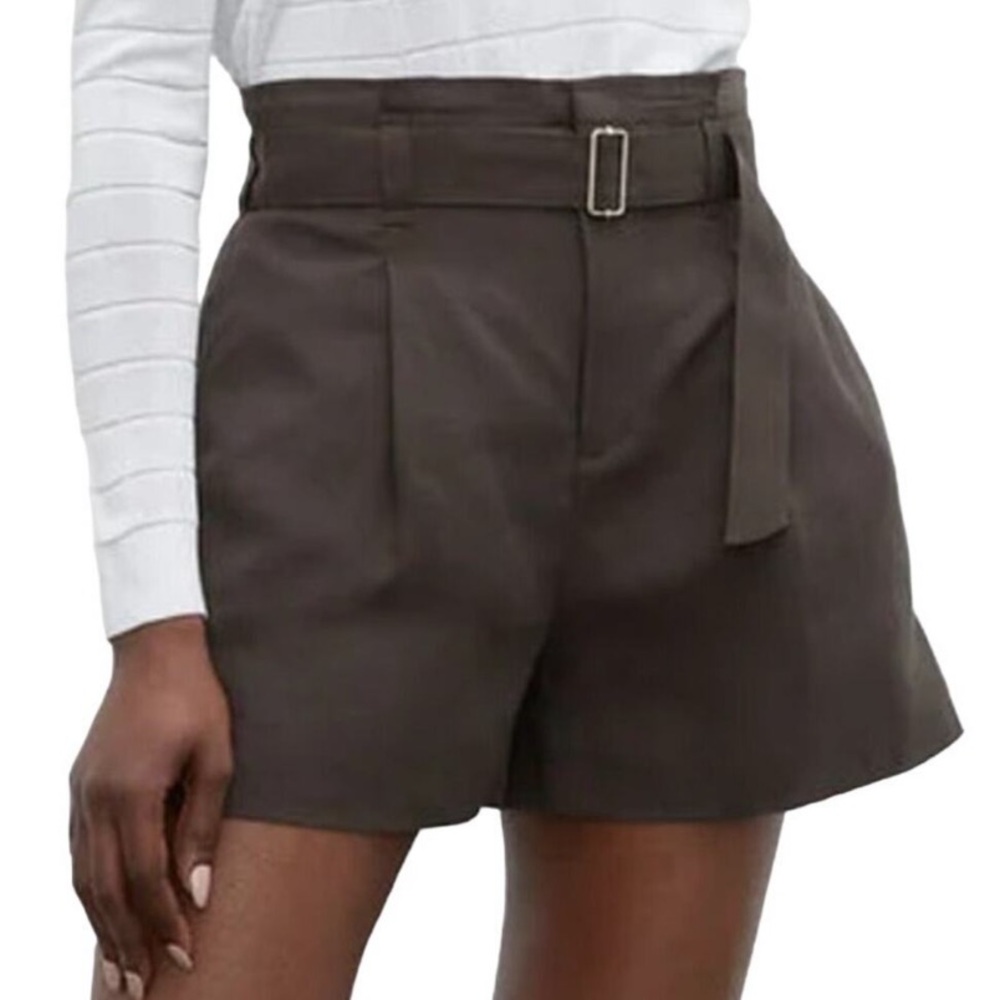 Club Monaco || Size 00 || Women's Olive Green Belted Shorts